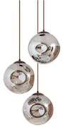 Lindby - Valentina 3 Round Lampada a Sospensione Smoked Grey/Coffee Lindby