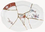 Piatto da portata in porcellana Kintsugi