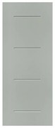 Pannello per porta d'ingresso P127 pellicolato pvc grigio L 92  x H 210.5 cm, Sp 6 mm apertura reversibile