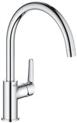 Rubinetto da cucina fisso a collo di cigno Start Clova cromo lucido GROHE