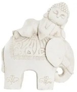 Statua Decorativa DKD Home Decor Finitura invecchiata Elefante Bianco Orientale Magnesio (42 x 24 x 46 cm)