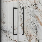Kamalu - Box doccia 80x80 nero opaco doppio battente | KT1000N