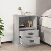 Comodini 2 pz grigio cemento 43x36x60 cm