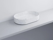 Cielo Shui Comfort lavabo da appoggio 60x38 ovale senza troppopieno carrara statuario