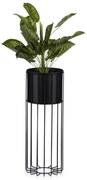 Vaso da fiori in metallo LOFT 55x20 cm nero