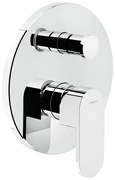 Rubinetto per doccia getto laminare cristallino ad incasso monocomando Sofì cromo lucido NOBILI