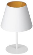 Lampada da tavolo ARDEN 1xE27/60W/230V diametro 20 cm bianco/oro