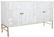 Credenza DKD Home Decor Rombos Bianco Ottone Legno di mango (157 x 43 x 84 cm)