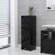 Mobile Da Bagno Nero 30x30x95 Cm İn Legno Multistrato /