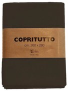 Coperta in Cotone Piazza marrone, 260x 280 cm