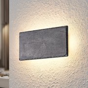 Lindby Peetu Applique a LED, ardesia, angolare