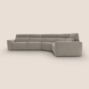 Clark Divano modulare angolare REVERSIBILE con opzione relax elettrico in tessuto smacchiabile impermeabile T17 beige