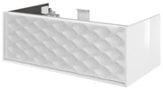 Mobile da bagno sotto lavabo SENSEA Neo bianco laccato lucido L 90 x H 32 x P 48 cm 1 cassetto, lavabo non incluso