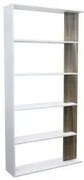 Libreria Alisha Bianca e Naturale, 90x23,5x180