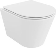 Mexen Rico vaso wc senza bordo con sedile a chiusura rallentata slim, duroplast, bianco lucido - 30720400