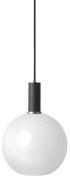 Ferm Living - Collect Lampada a Sospensione Opale Sfera Basso Nero ferm LIVING