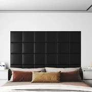 Pannelli Murali 12 Pz Neri 30x30 Cm Similpelle 1,08 M² /
