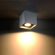 Plafoniera da Soffitto in Alluminio QUAD 1 GU10 Grigia da Interno