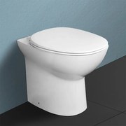 WC filomuro rimless serie Morning in ceramica bianco lucido