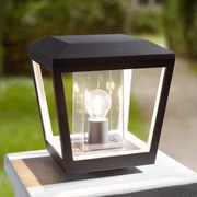 Lucande lampioncino Dunia, antracite, metallo, 24 cm, IP54