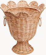 Vaso decorativo in rattan fatto a mano Scallop, alt. 31 cm