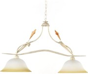 ONLI - Lampadario a sospensione con catena LUCREZIA 2xE27/22W/230V color crema
