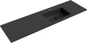 Mexen Otis lavabo incassato nel piano destro 161 x 46,5 cm, nero opaco - 25181671P