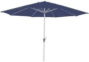 Ombrellone a palo centrale grigio Aura NATERIAL Ø 394 cm con telo blu