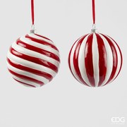 EDG - Enzo De Gasperi addobbo palla di Natale set 2 decori d.10