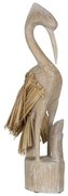 Statua Decorativa Bianco Naturale Airone 20 x 10 x 62 cm