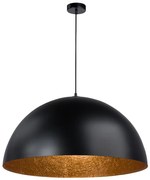 Lampadario a sospensione con filo SFERA 1xE27/60W/230V diametro 35 cm nero/rame