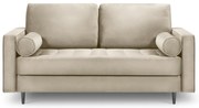 Divano in velluto beige, 174 cm Santo - Milo Casa
