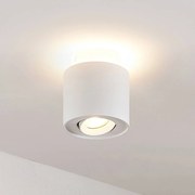 Arcchio plafoniera Walisa, Ø 10 cm, bianco, metallo, GU10 Walisa Arcchio, dimmerabile, Bianco / Opale, Soggiorno / Sala da pranzo, Alluminio, Moderno, Faretto