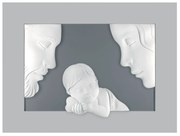 Bongelli preziosi Capezzale moderno sacra famiglia in marmorino cm 100 x 75 GRIGIO