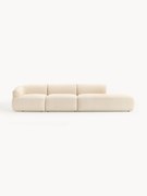 Chaise longue XL componibile in bouclé Sofia