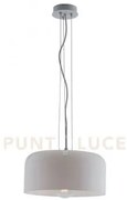 Lampadario a sospensione gibus bianca 1 luce attacco e27 30x30x150c...