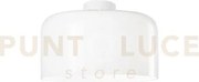 Plafoniera gibus bianca 1 luce attacco e27 35x35x23cm in vetro soff...