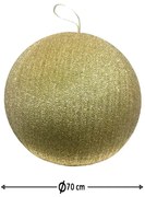 Sfera natalizia in poliestere oro glitter Ø 70 cm