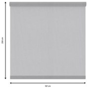 Tessuto per tende a rullo filtrante INSPIRE Canberra grigio / argento 197 x 250 cm