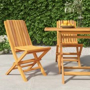 Sedie da giardino pieghevoli 2pz 47x47x89cm legno massello teak