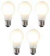 Set di 5 lampadine LED dimmerabili E27 A60 opale 7W 806lm 2700K