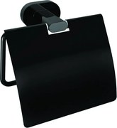 Kamalu - Porta carta igienica colore nero linea Nico-B10