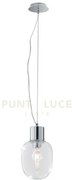Lampadario a sospensione fellini cromo 1 luce attacco e27 18x120cm ...