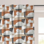 Tenda Geometrico 75 arancio, passanti nascosti 140x300 cm