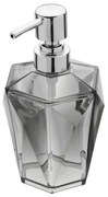 Dispenser Sapone Grigio Trasparente in Plastica ABS Diamante