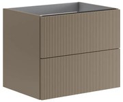 Armadietto bagno a terra Opera 2 cassetti P 45.5 x L 59.5 x H 50 cm laccato opaco nocciola
