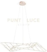 Tesa lampadario sospeso a led 2700k 4464lm 40w cipria l.120cm dimme...