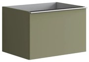 Mobile da bagno sotto lavabo Pixel laccato opaco verde salvia L 60 x H 40 x P 45.5 cm 2 cassetti, lavabo non incluso