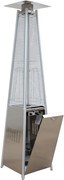 Stufa a Fungo a Gas Max 13kW Fiamma Viva Verticale 52x52x227 cm Pyramid Acciaio...