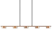 Lindby - Kaylou 5 Lampada a Sospensione Bronze -Lindby